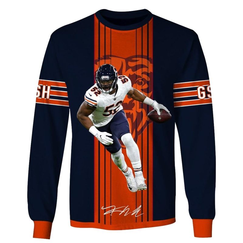 Chicago Bears Khalil Mack 52 Signature Aop Sweatshirt 1