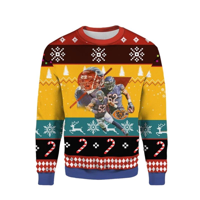 Chicago Bears Khalil Mack 52 Ugly Sweater 1