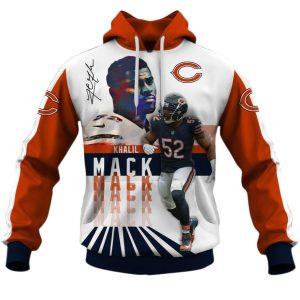 Chicago Bears Khalil Mack Signature AOP Hoodie