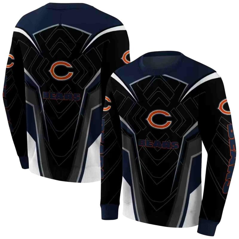 Chicago-Bears-Logo-And-Futuristic-Pattern-Blue-Black-Aop-Sweatshirt-1 Chicago Bears Logo And Futuristic Pattern Blue Black Aop Sweatshirt 1