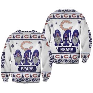 Chicago Bears Logo And Gnomes Ugly Sweater