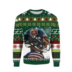 Chicago Bears Logo And Helmet Lover Ugly Sweater