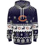 Chicago-Bears-Logo-And-Reindeer-Motif-Blue-AOP-Hoodie-2