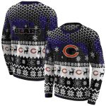 Chicago-Bears-Logo-And-Reindeer-Motif-Blue-AOP-Sweatshirt-1