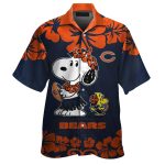 Chicago Bears Logo And Snoopy Hawaiian Shirt