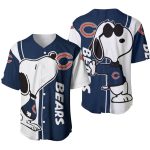 Chicago Bears Logo And Snoopy Lover Baseball Jersey
