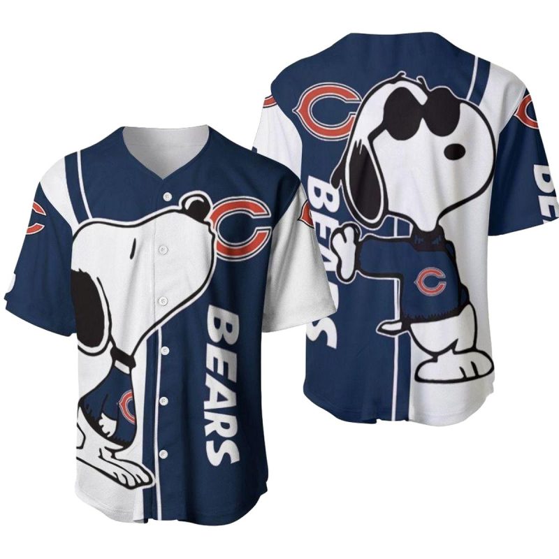 Chicago-Bears-Logo-And-Snoopy-Lover-Baseball-Jersey-1 Chicago Bears Logo And Snoopy Lover Baseball Jersey 1