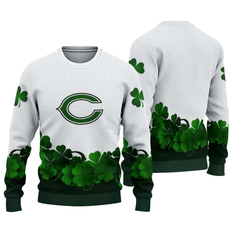 Chicago-Bears-Logo-And-St-Patrick-White-Aop-Sweatshirt-1 Chicago Bears Logo And St Patrick White Aop Sweatshirt 1