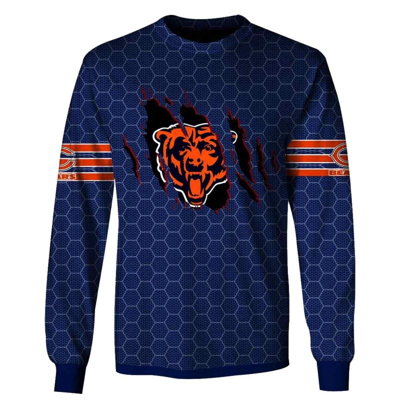 Chicago Bears Logo In My Heart Aop Sweatshirt 1