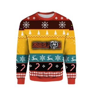 Chicago Bears Logo Lovely Christmas Pattern Ugly Sweater