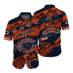 Chicago Bears Logo Palm Tree And Vintage Hawaiian Shirt
