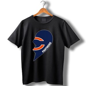 Chicago Bears Logo Partners Half Heart T Shirt
