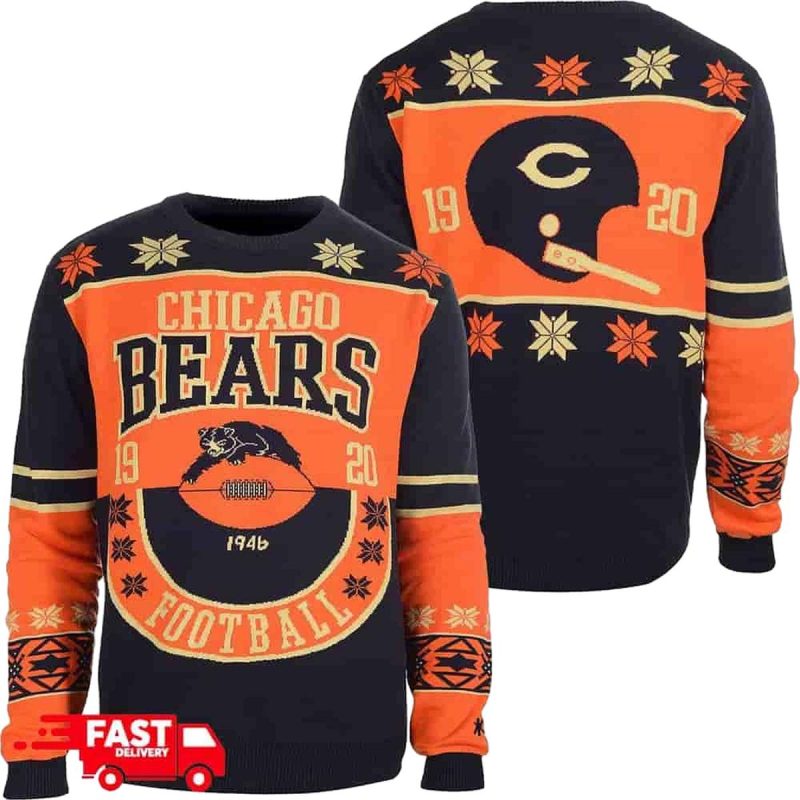 Chicago Bears Logo Retro Est 1920 Ugly Sweater 1