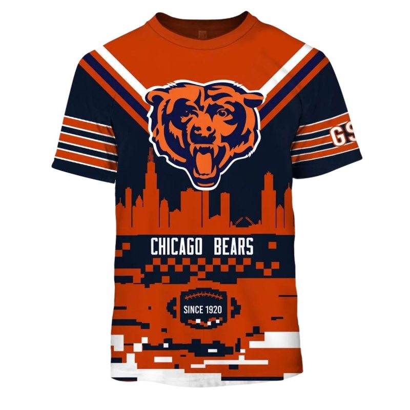 Chicago Bears Logo Since 1920 Aop T Shirt 1