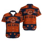 Chicago Bears Logo Vintage Blue And Orange Pattern Hawaiian Shirt