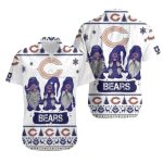 Chicago Bears Logo With Christmas Gnome Hawaiian Shirt