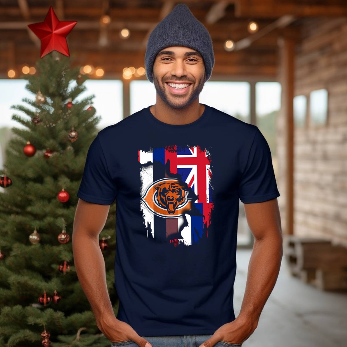Chicago-Bears-Logo-With-Hawaiian-Flag-Background-T-Shirt-1_t-shirt-3_4