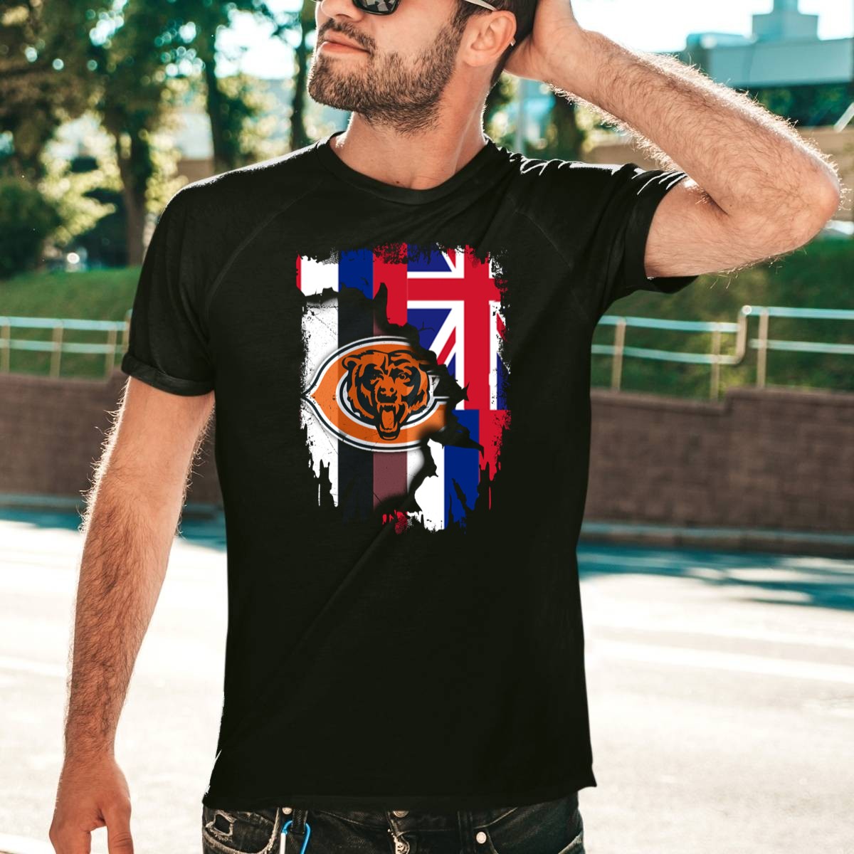 Chicago-Bears-Logo-With-Hawaiian-Flag-Background-T-Shirt-1_t-shirt-4_5