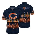 Chicago Bears Logo With Pineapple And Guitar Hawaiian Shirt