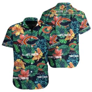 Chicago Bears Lush Greenery Floral Enthusiast Hawaiian Shirt