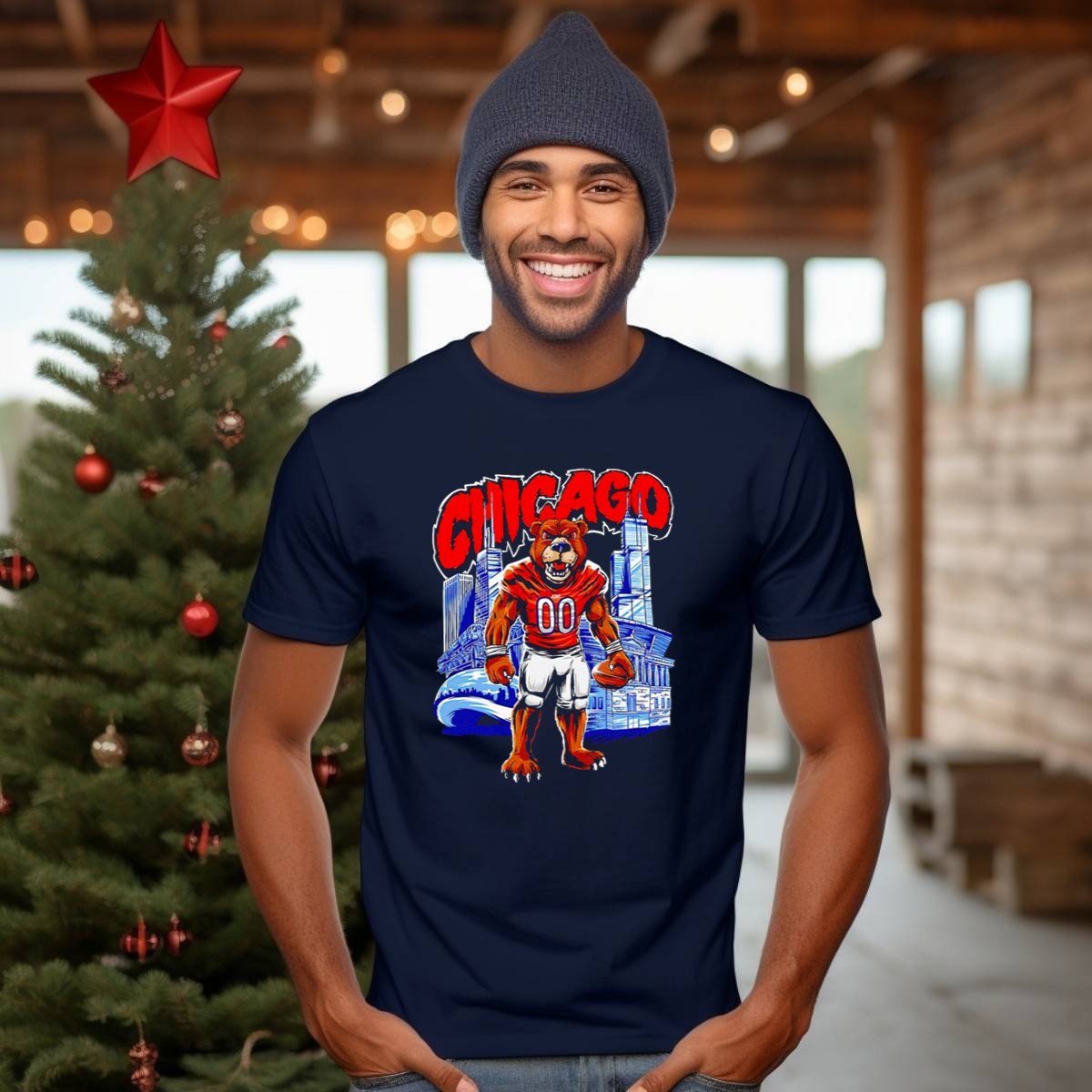 Chicago-Bears-Mascot-Cartoon-With-City-Skyline-T-Shirt-1_t-shirt-3_4