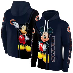 Chicago Bears Mickey Mouse Blue Black AOP Hoodie