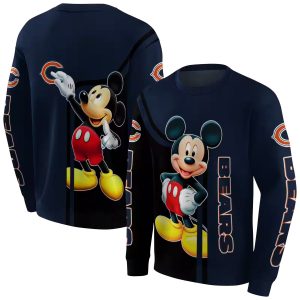 Chicago Bears Mickey Mouse Blue Black AOP Sweatshirt