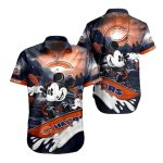 Chicago Bears Mickey Mouse Surfing Sunset Pattern Hawaiian Shirt