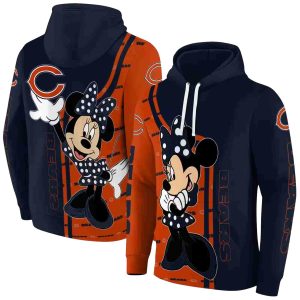 Chicago Bears Minnie Mouse Blue AOP Hoodie