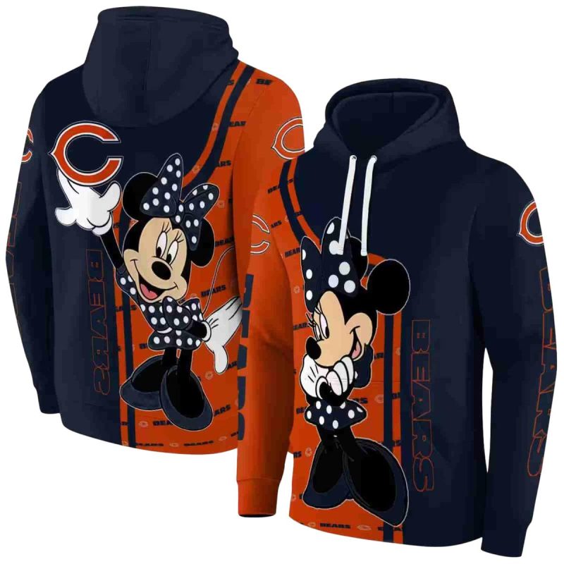 Chicago Bears Minnie Mouse Blue Aop Hoodie 1