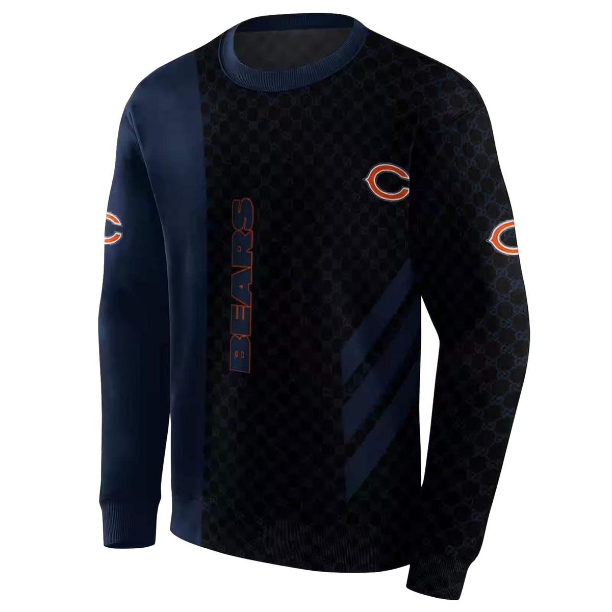 Chicago-Bears-Monogram-Pattern-Blue-AOP-Sweatshirt-2