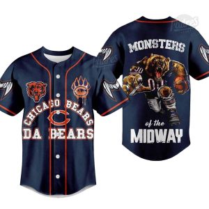 Chicago Bears Monsters Of The Midway Baseball Jersey