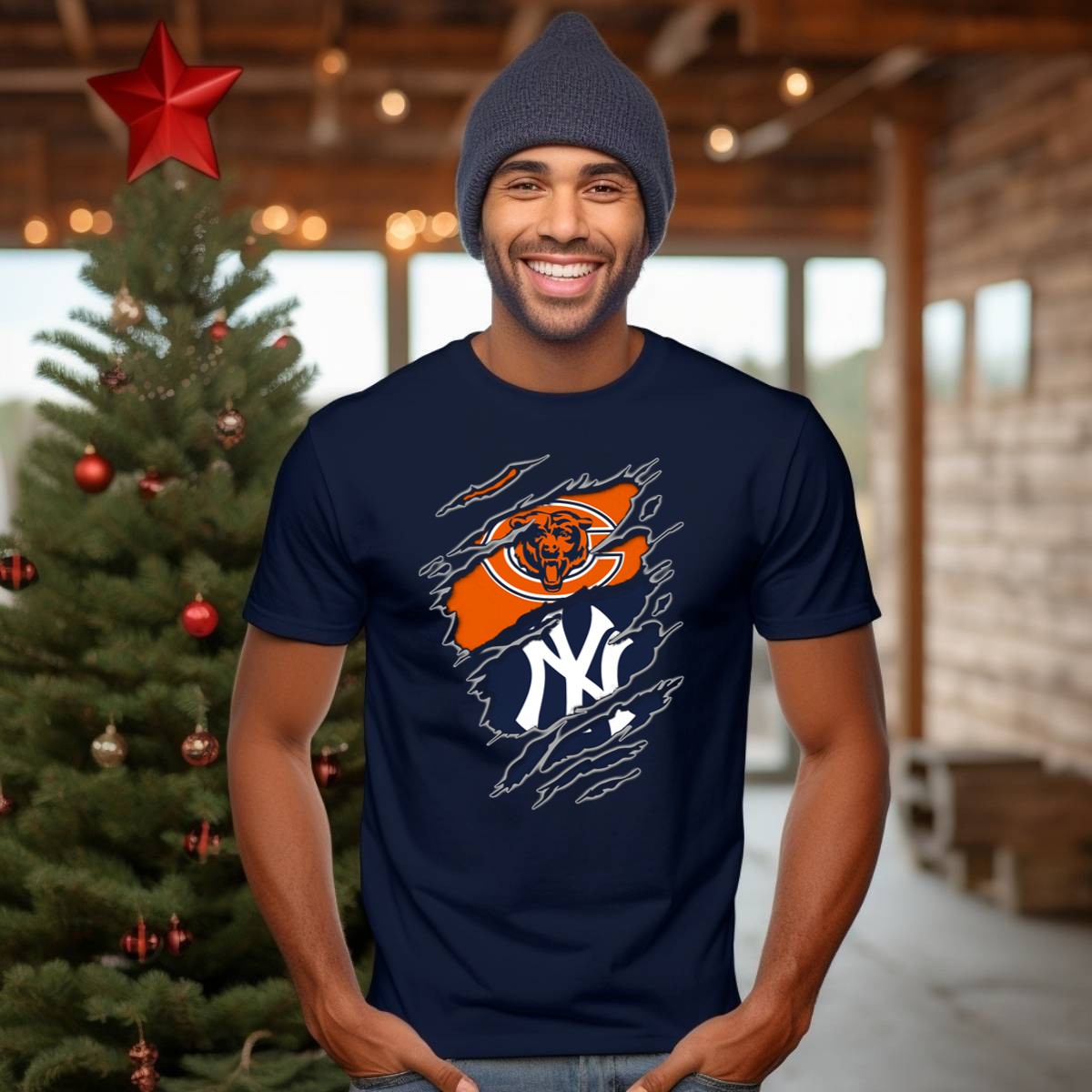 Chicago-Bears-New-York-Yankees-Crossover-T-Shirt-1_t-shirt-3_4