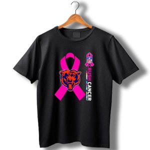 Chicago Bears Nfl Pink Ribbon Crush Cancer T Shirt