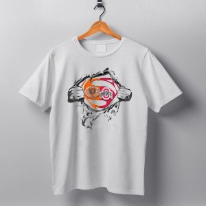 Chicago Bears Ohio State Buckeyes Superman Logo Tear T Shirt