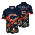 Chicago Bears Orange Blossom Playbook Hawaiian Shirt