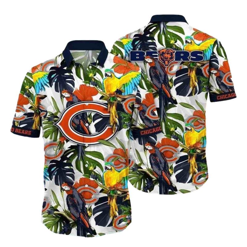 Chicago Bears Parrot Paradise Hawaiian Shirt 1