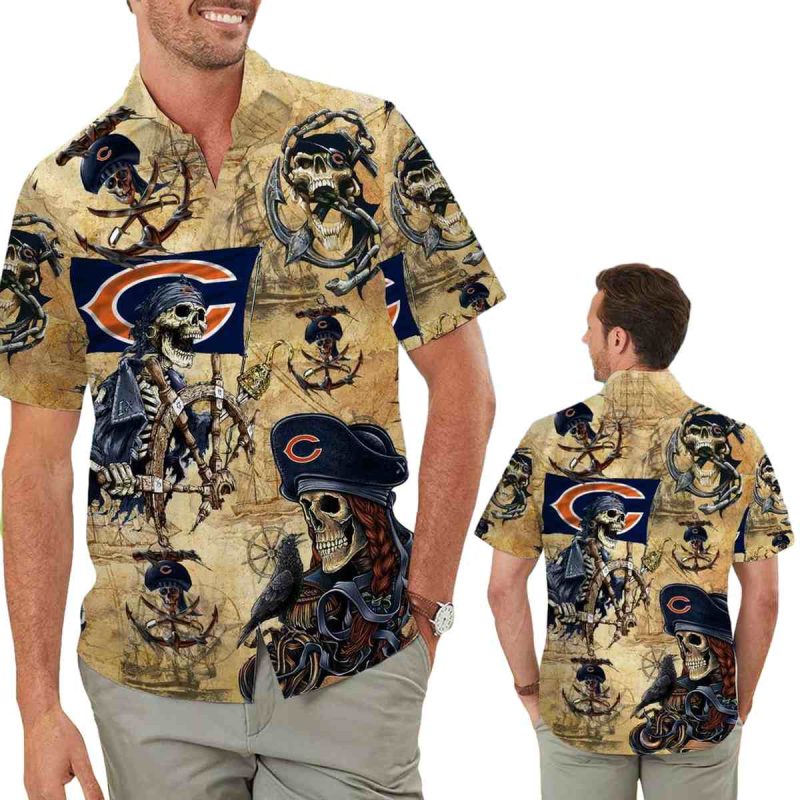 Chicago Bears Pirates Retro Hawaiian Shirt 1