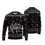 Chicago Bears Players Christmas Black And Red Nordic Pattern Ugly Sweater