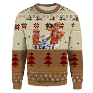 Chicago Bears Players Fighting Ugly Sweater