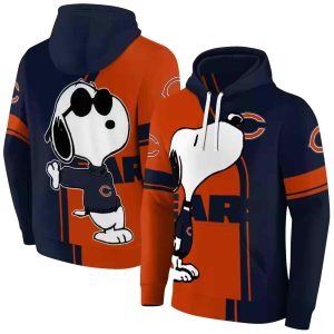 Chicago Bears Playful Snoopy Blue AOP Hoodie