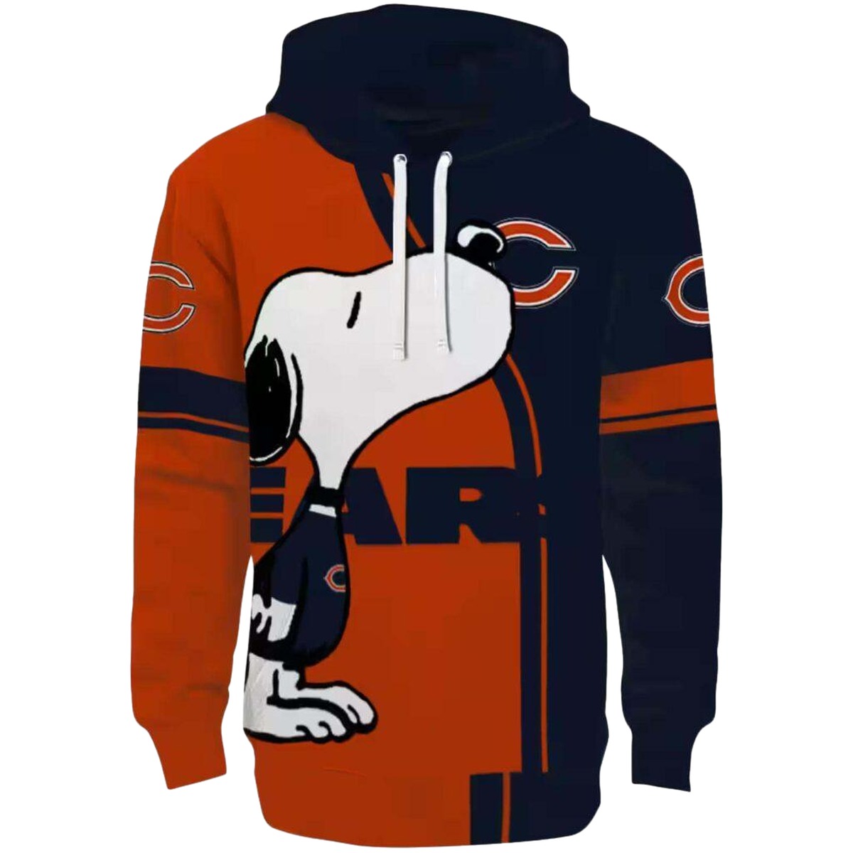 Chicago-Bears-Playful-Snoopy-Blue-AOP-Hoodie-2