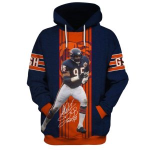 Chicago Bears Richard Dent 95 Signature AOP Hoodie