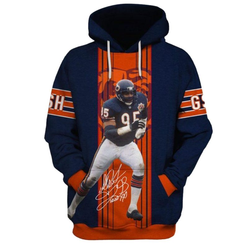 Chicago Bears Richard Dent 95 Signature Aop Hoodie 1