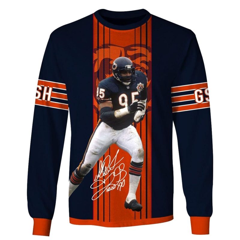 Chicago Bears Richard Dent 95 With Signature Aop Sweatshirt 1