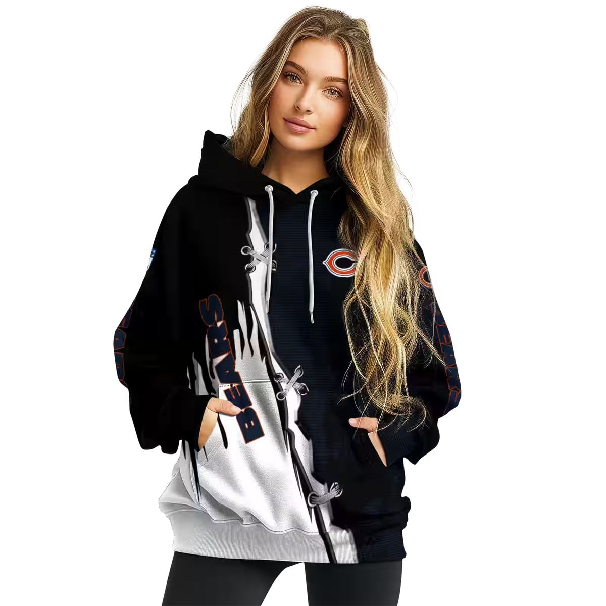 Chicago-Bears-Ripped-Pattern-Blue-Black-White-AOP-Hoodie-3