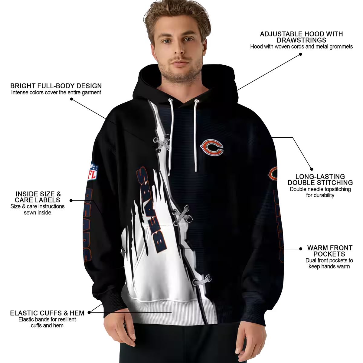 Chicago-Bears-Ripped-Pattern-Blue-Black-White-AOP-Hoodie-4