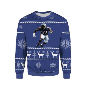 Chicago Bears Roquan Smith 50 Ugly Sweater