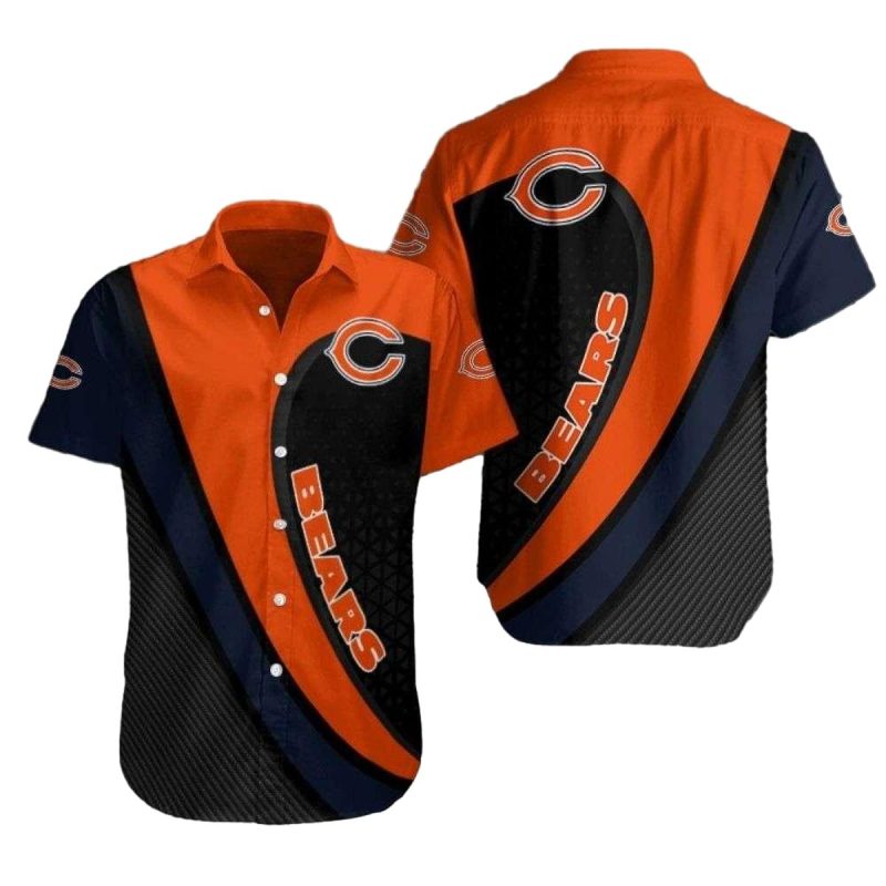 Chicago Bears Sideline Swirl Hawaiian Shirt 1