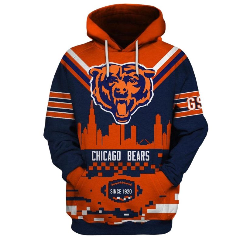 Chicago Bears Since 1920 Aop Hoodie 1